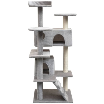 Ansamblu pentru pisici cu funie de sisal, 125 cm, gri - Img 2