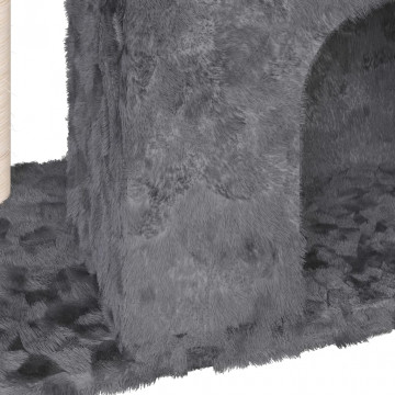 Ansamblu pisici cu stâlp din funie de sisal, gri închis, 51 cm - Img 5