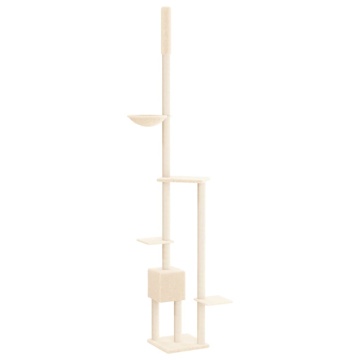 Ansamblu pisici din podea până la tavan, crem, 258,5-284,5 cm - Img 8