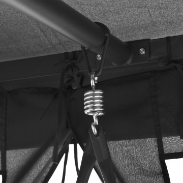 Balansoar extensibil cu copertină antracit 220x160x240 cm oțel - Img 6