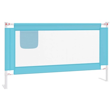 Balustradă de protecție pat copii, albastru, 150x25 cm, textil - Img 2