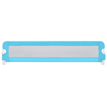 Balustradă de protecție pat copii albastru 180x42 cm poliester - Img 3