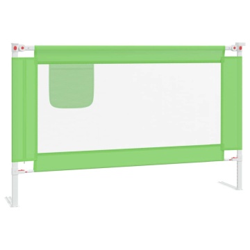 Balustradă de protecție pat copii, verde, 120x25 cm, textil - Img 2