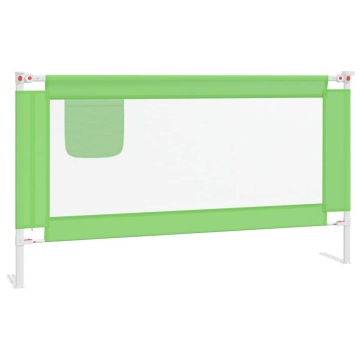 Balustradă de protecție pat copii, verde, 150x25 cm, textil - Img 2