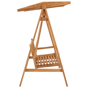 Bancă balansoar, 170 cm, lemn masiv de tec - Img 4