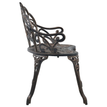 Bancă bistro, bronz, 100 cm, aluminiu turnat - Img 4