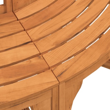 Bancă de copac semi-rotundă, Ø208 cm, lemn masiv de eucalipt - Img 6