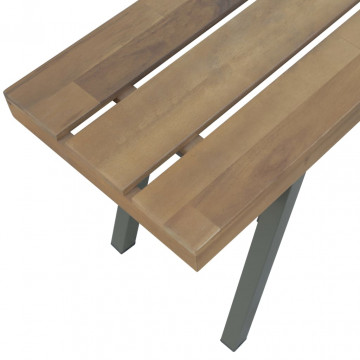 Bancă de grădină, 120 cm, lemn masiv de acacia - Img 4