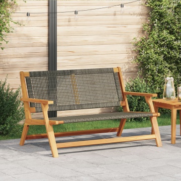 Bancă de grădină Gri 122x76x73,5 cm Lemn solid de acacia - Img 1