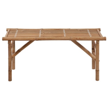 Bancă de grădină pliabilă cu pernă, 118 cm, bambus - Img 3