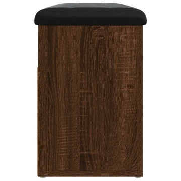 Bancă de pantofi, stejar maro, 82x32x45,5 cm, lemn prelucrat - Img 6