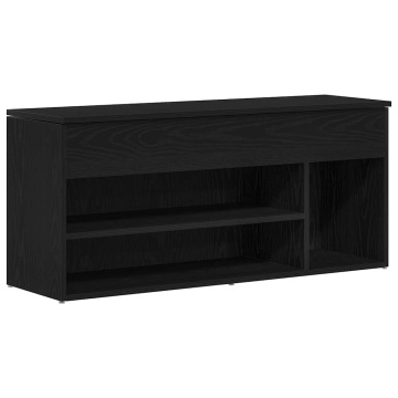 Bancă de pantofi Stejar negru 102x30,5x45 cm Lemn prelucrat - Img 2