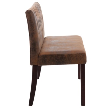 Bancă, maro, 148,5 cm, velur ecologic - Img 4