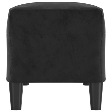 Bancă, negru, 100x35x41 cm, catifea - Img 4