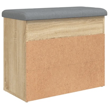 Bancă pentru pantofi stejar sonoma 62x32x50 cm lemn prelucrat - Img 7