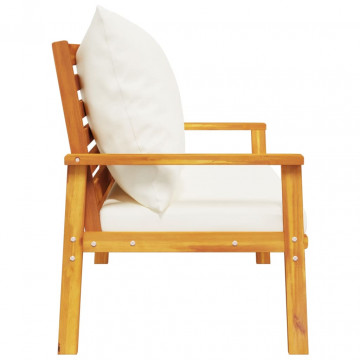 Banchetă de grădină cu pernă, 120 cm, lemn masiv de acacia - Img 8