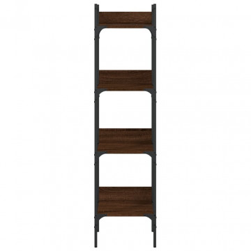 Bibliotecă 4 niveluri stejar maro 35x30x138,5 cm lemn prelucrat - Img 8