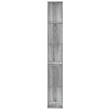 Bibliotecă 5 niveluri gri sonoma 45x23,5x162,5cm lemn prelucrat - Img 4