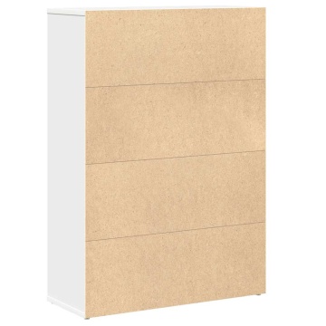 Bibliotecă, alb, 60x24x85 cm, lemn prelucrat - Img 6