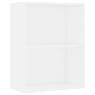 Bibliotecă, alb, 60x30x76,5 cm, lemn prelucrat - Img 2