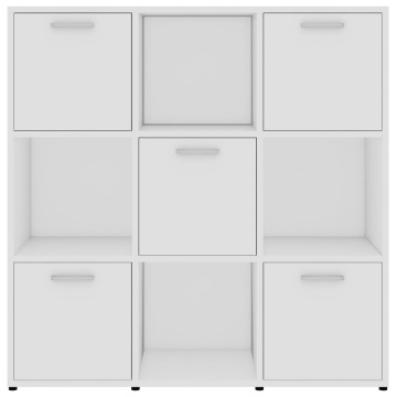 Bibliotecă, alb, 90 x 30 x 90 cm, PAL - Img 9