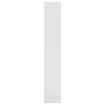 Bibliotecă, alb extralucios, 60x24x143 cm, lemn prelucrat - Img 8