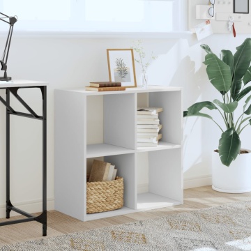Bibliotecă, albă, 68,5x32x68,5 cm, lemn prelucrat - Img 3