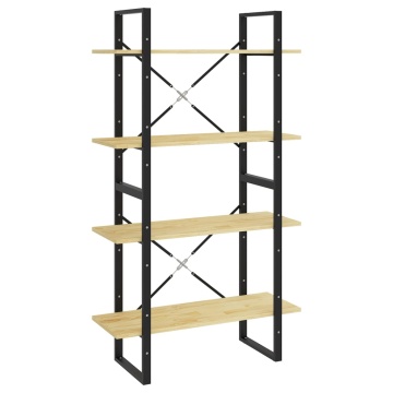 Bibliotecă cu 4 rafturi, 80x30x140 cm, lemn masiv de pin - Img 2