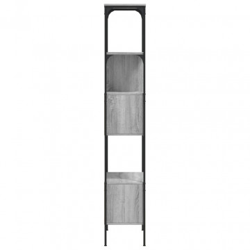 Bibliotecă cu 5 niveluri gri sonoma 76x33x188,5cm lemn compozit - Img 5