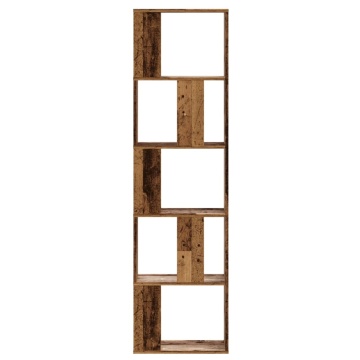 Bibliotecă cu 5 niveluri lemn vechi 45x23,5x162,5 cm lemn - Img 3