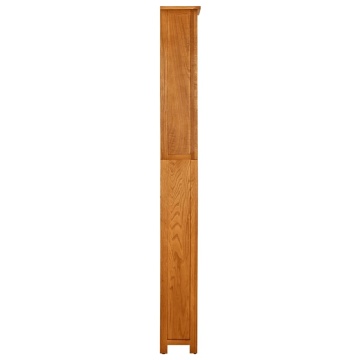 Bibliotecă cu 7 rafturi, 60x22x200 cm, lemn masiv de stejar - Img 3