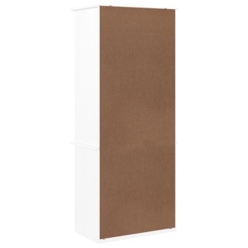 Bibliotecă cu sertare „ALTA”, alb, 60x35x142 cm, lemn masiv pin - Img 5