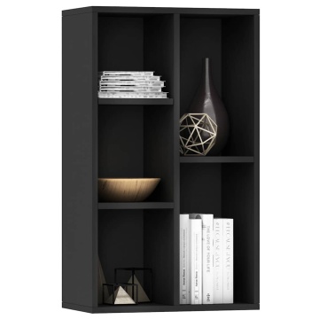 Bibliotecă/Dulap, negru, 50x25x80 cm, lemn prelucrat - Img 3