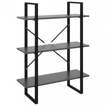 Bibliotecă, gri, 80x30x105 cm, PAL - Img 2