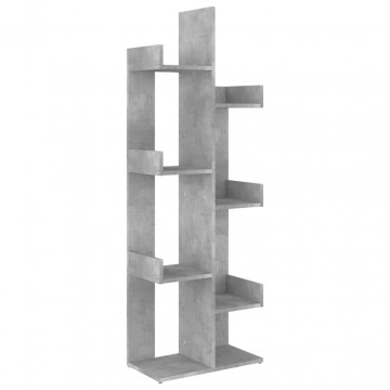 Bibliotecă, gri beton, 48x25,5x140 cm, PAL - Img 2