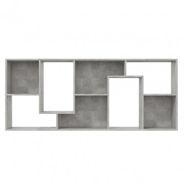 Bibliotecă, gri beton, 67x24x161 cm, PAL - Img 6
