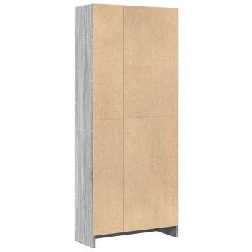 Bibliotecă, gri sonoma, 60x24x143 cm, lemn prelucrat - Img 5