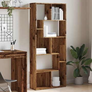 Bibliotecă, lemn vechi, 67x24x161 cm, lemn prelucrat - Img 3