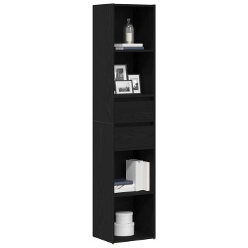 Bibliotecă modulară, stejar negru, 36x30x171 cm, lemn prelucrat - Img 3