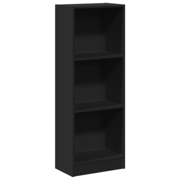 Bibliotecă, negru, 40x24x109 cm, lemn prelucrat - Img 2