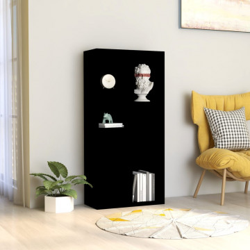 Bibliotecă, negru, 50 x 25 x 106 cm, PAL - Img 1