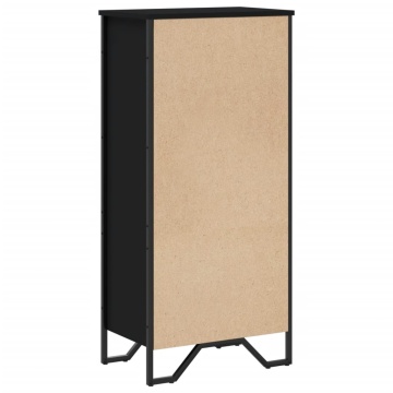 Bibliotecă, negru, 50x31x106 cm, lemn prelucrat - Img 5