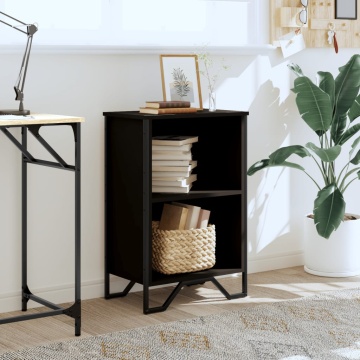 Bibliotecă, negru, 50x31x74,5 cm, lemn prelucrat - Img 3