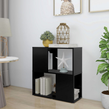 Bibliotecă, negru, 60 x 24 x 63 cm, PAL - Img 1