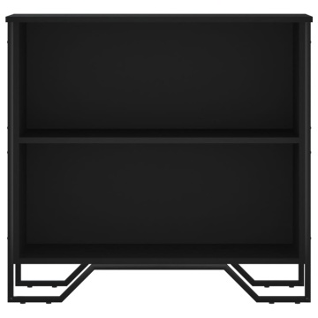 Bibliotecă, negru, 80x31x74,5 cm, lemn prelucrat - Img 4