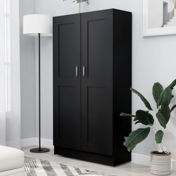 Bibliotecă, negru, 82,5 x 30,5 x 150 cm, PAL - Img 1