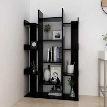 Bibliotecă, negru, 86x25,5x140 cm, PAL - Img 3
