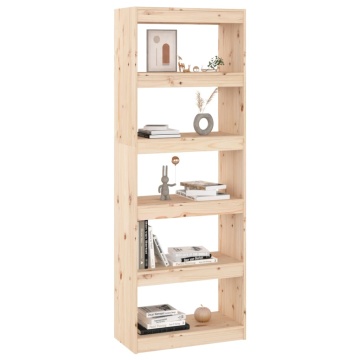Bibliotecă/Separator cameră, 60x30x167,5 cm, lemn masiv pin - Img 6