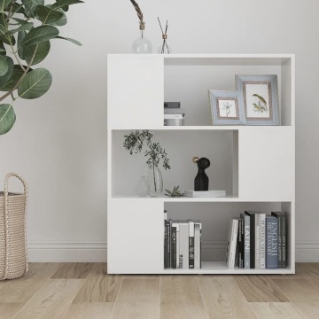 Bibliotecă/Separator cameră, alb, 80x24x94 cm, PAL - Img 3