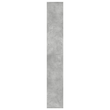 Bibliotecă/separator cameră gri beton 67x25x161,5 cm lemn - Img 5